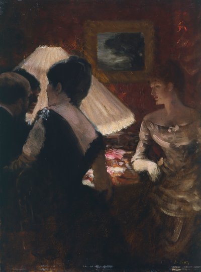 Around the lampshade by Giuseppe or Joseph de Nittis
