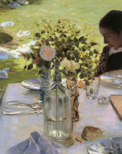 Breakfast in the Garden by Giuseppe or Joseph de Nittis