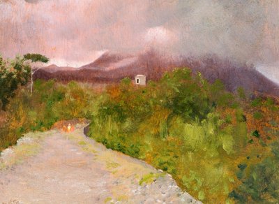 Fumarole of Mount Vesuvius, circa 1871, by Giuseppe De Nittis by Giuseppe or Joseph de Nittis