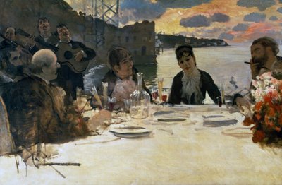 Lunch at Posillipo by Giuseppe or Joseph de Nittis