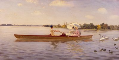 On Thames by Giuseppe or Joseph de Nittis