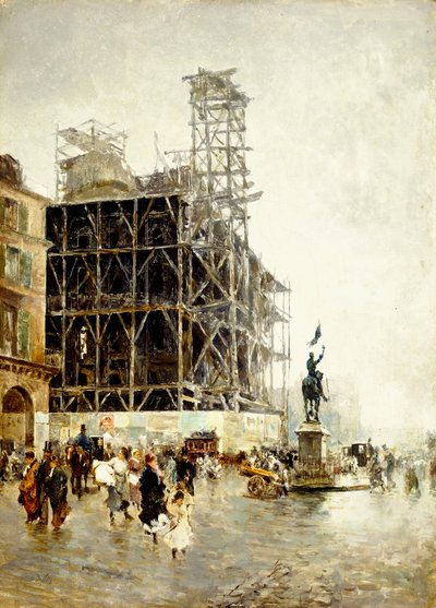 Place de Pyramides by Giuseppe or Joseph de Nittis