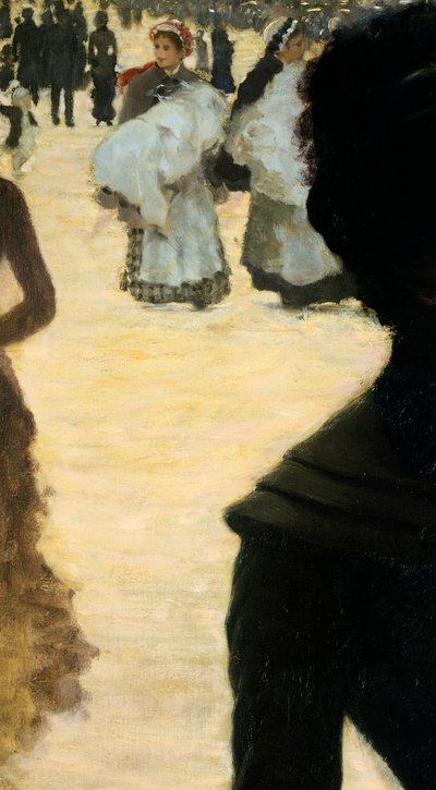 Returning from the Bois de Boulogne, Lady with a Dog (detail) by Giuseppe or Joseph de Nittis
