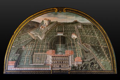 Pitti Palace, Boboli Gardens and Belvedere Fort in Florence by Giusto Utens