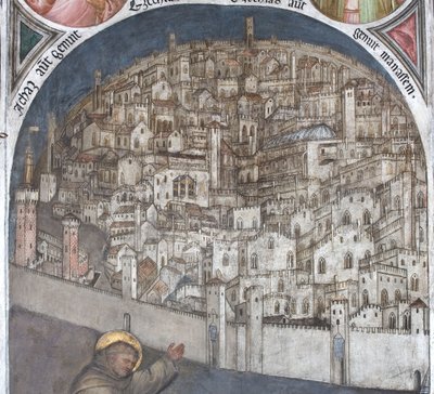 View of Padua in the 14th Century - Basilica of Saint Anthony by Giusto de Menabuoi