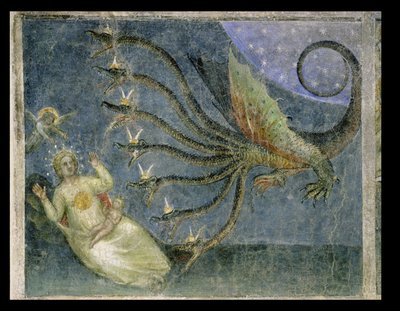 The woman clothed with the sun and the seven-headed dragon, 1360-70 by Giusto di Giovanni de Menabuoi