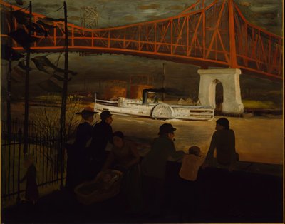 Queensboro Bridge, East River by Glenn O Coleman