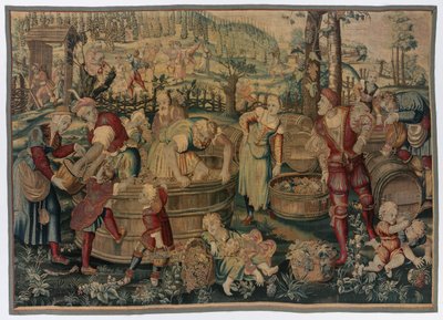 Autumn: Vintage Scene From Set of Four Seasons by Gobelins