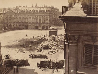 The Place Vendome in Paris after destruction of the column by Gobinet de Villecholle Francois Marie Louis Alexandre) Franck (Franck