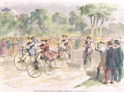 Original Costumes for the Velocipede Race in Bordeaux by Godefroy Durand