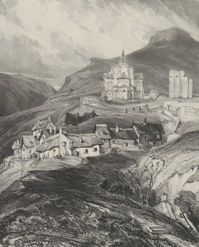 Exterior Apse of the Church of Saint-Nectaire, 1831 by Godefroy Engelmann