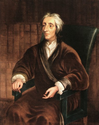 Portrait of John Locke, printed 1944 by Godfrey (after) Kneller