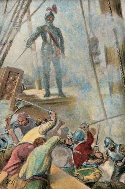 Illustration for Westward Ho! By Charles Kingsley by Godfrey C. Hindley