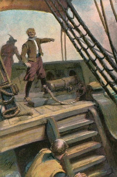 Illustration for Westward Ho! By Charles Kingsley by Godfrey C. Hindley