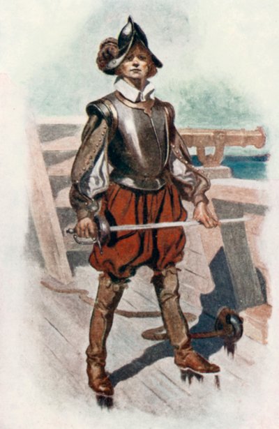 Illustration for Westwood Ho! By Charles Kingsley by Godfrey C. Hindley