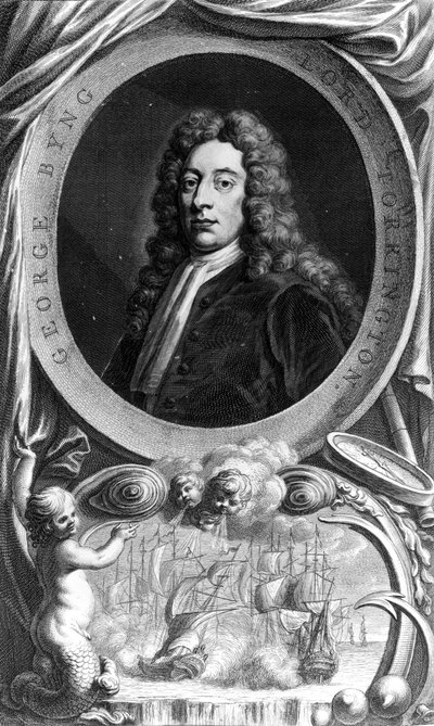 George Byng, 1st Viscount Torrington, engraved by Jacobus Houbraken, 1747 by Godfrey Kneller