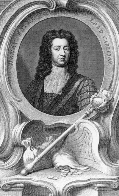 Henry Boyle, Lord Carleton engraved by Jacobus Houbraken, 1740 by Godfrey Kneller