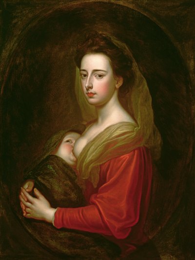 Portrait of Lady Mary Boyle (1566-1673) and Her Son Charles Boyle (d.1720) by Godfrey Kneller