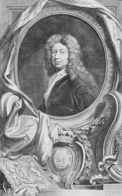 Portrait of Thomas Marquis of Wharton, engraved by Jacob Houbraken, published by P. Knanton, 1744 by Godfrey Kneller