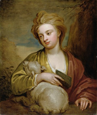 Portrait of a Woman as St. Agnes, traditionally identified as Catherine Voss by Godfrey Kneller