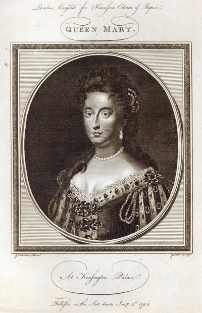 Queen Mary at Kensington Palace, engraved for Harrison