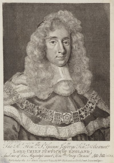 Sir George Jeffreys, Welsh judge by Godfrey Kneller