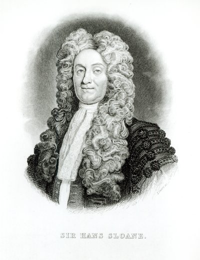 Sir Hans Sloane (1660-1753) engraved by William Home Lizars for Sloane