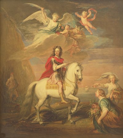 William III on a Grey Charger Observed by Neptune, Ceres and Flora. Mercury in the Sky and Astrea by Godfrey Kneller