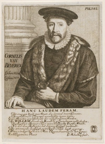 Portrait of Cornelis Beveren, Mayor of Dordrecht by Godfried Schalcken