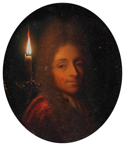 Self-Portrait with Burning Candle by Godfried Schalcken