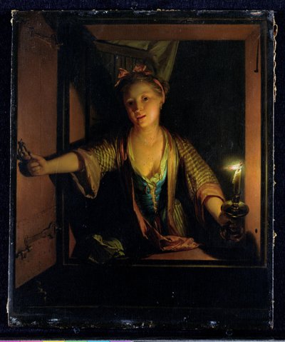 A Girl at the Window by Godfried Schalken or Schalcken