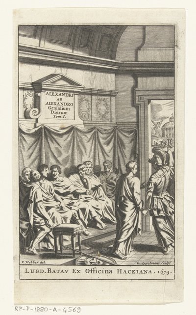 Title Page for Alexander ab Alexandro, Genialium dierum, Part 1, 1673 by Gonsales Appelmans (attributed to)