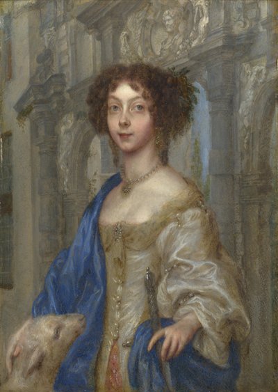 Portrait of a Woman as Saint Agnes, c. 1680 by Gonzales Coques