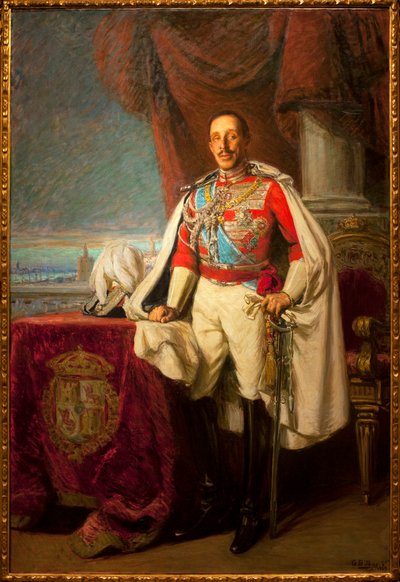 Portrait of Alfonso XIII of Spain by Gonzalo Bilbao Martinez