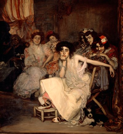 The Slave, Group of Spanish Prostitutes, One of Them Has the Sad Look by Gonzalo Bilbao Martinez