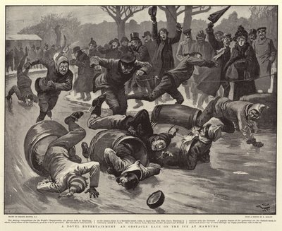 A Novel Entertainment: An Obstacle Race on the Ice at Hamburg by Gordon Frederick Browne