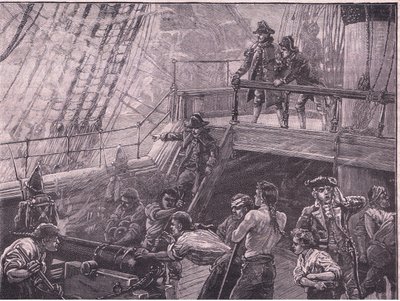 Admiral Rodney bombarding Le Havre AD 1759 by Gordon Frederick Browne