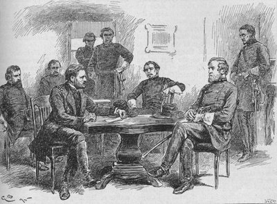 General Grant Reading The Terms of Surrender by Gordon Frederick Browne