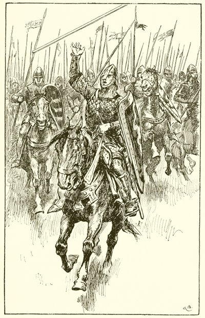 Normans Charging at the Battle of Hastings by Gordon Frederick Browne