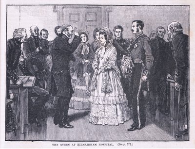 The Queen at Kilmainham hospital by Gordon Frederick Browne