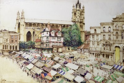 Norwich: The Market Place and Church of St. Peter Mancroft by Gordon Mitchell Forsyth