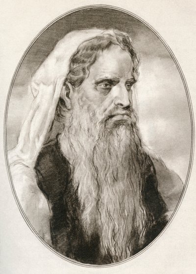 Moses, a Prophet in the Abrahamic Religions, Leader of the Israelites and Lawgiver, from Living Biographies of Religious Leaders by Gordon Ross