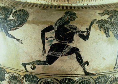 Perseus Fleeing from the Gorgons (detail) by Gorgon Painter