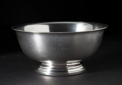 Silver Bowl Tennis Trophy Presented to Sally Ride by Gorham Manufacturing Company
