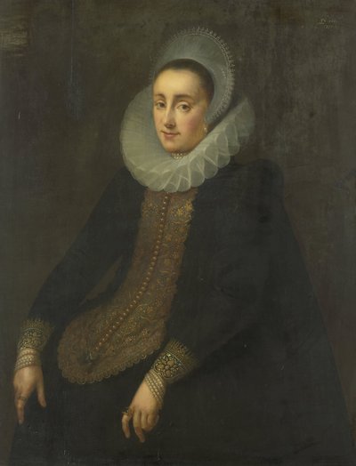 Lucretia del Prado, Wife of Jeremias Boudinois by Gortzius Geldorp