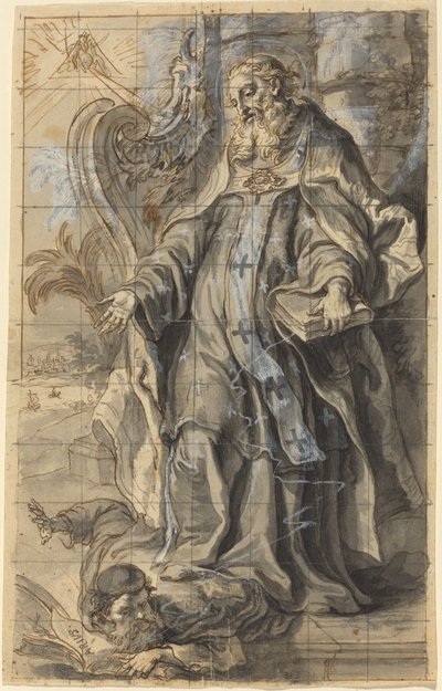 Saint Ambrose Suppressing Heresy by Gottfried Bernhard Götz