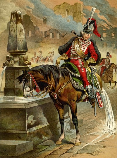 Illustration to the Book The Surprising Adventures of Baron Münchhausen by Rudolph Erich Raspe, 1896 by Gottfried Franz