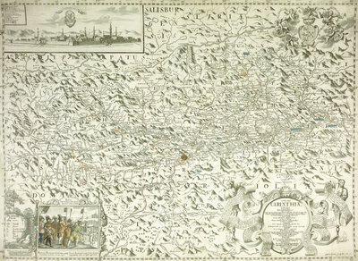 A Map of Austria and Czechoslovakia by Gottfried Pfantz