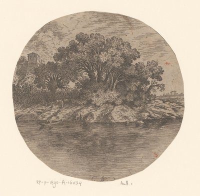View of a Shore with Figures by a Boat by Gottfried Wals