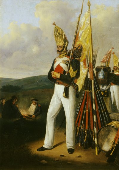 Grenadier of the Pavlovsky Lifeguards Regiment, 1840s by Gottfried Willewalde